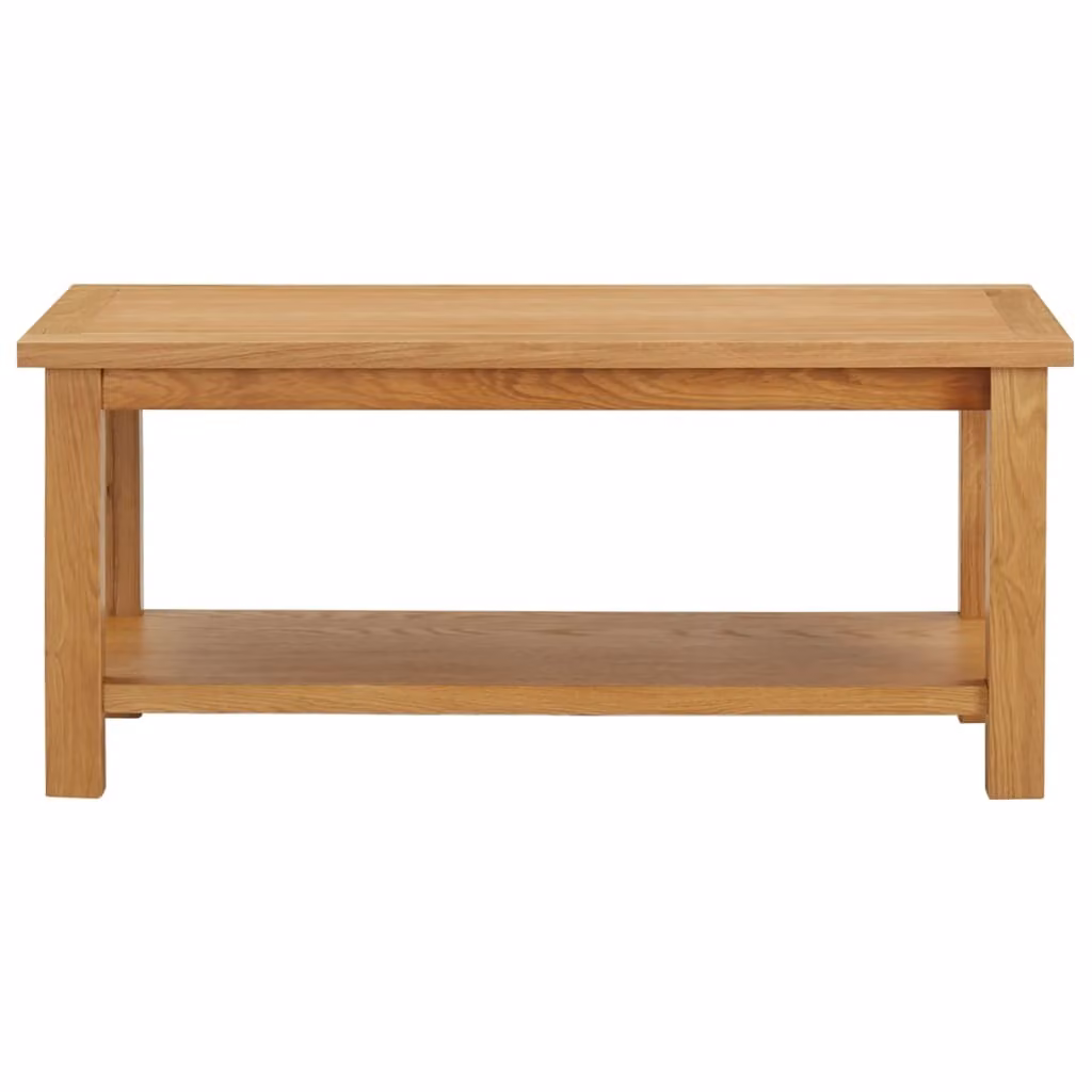 Tavolino da Salotto 90x45x40 cm in Legno Massello di Rovere