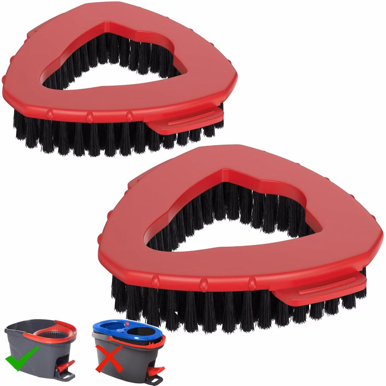 2 testine di ricambio per tergivetri angolari, in nylon, dimensioni 15x14,5x3 cm