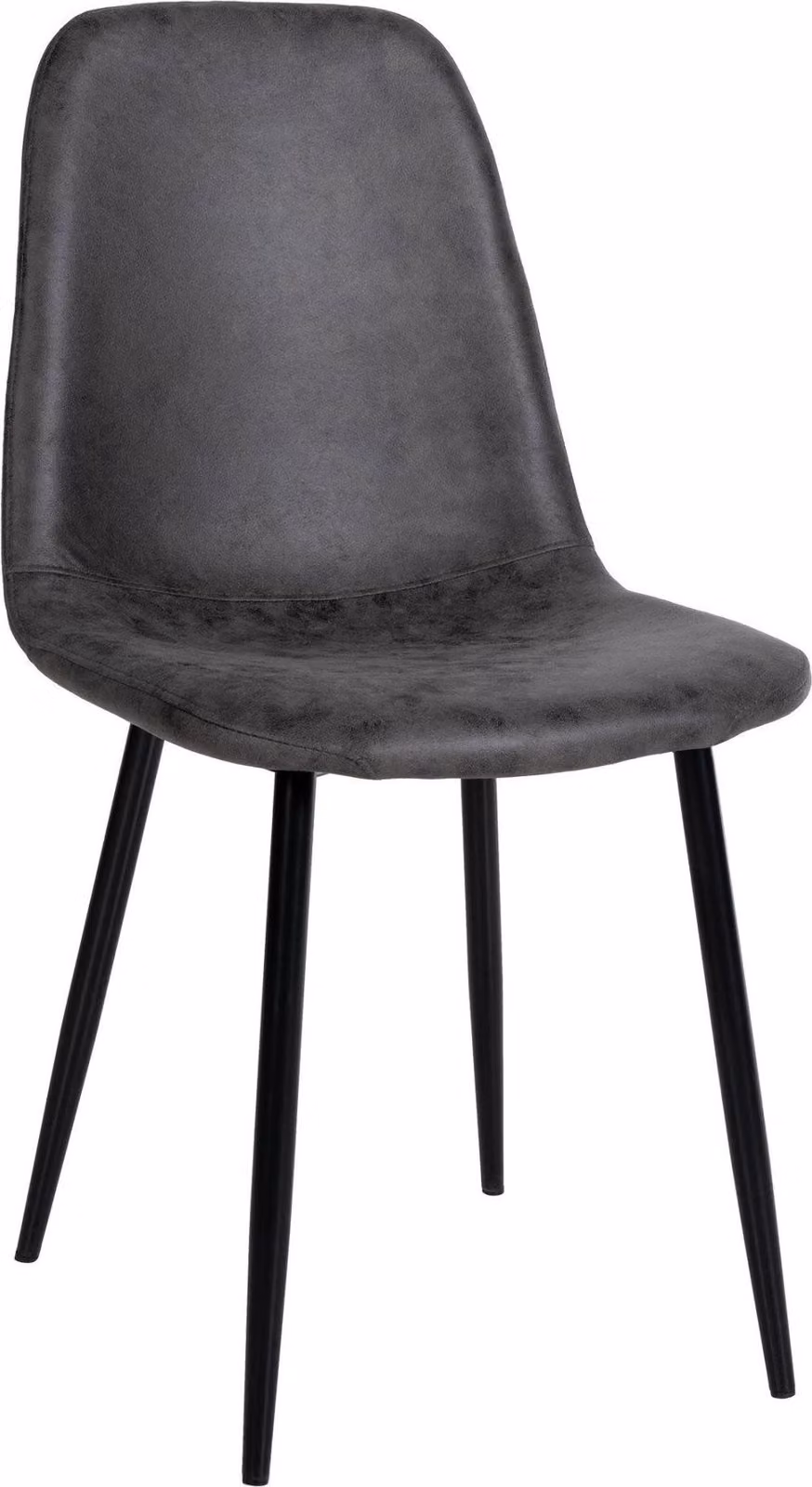 Sedia da pranzo - sedia da pranzo - imbottitura e cura confortevoli - design amichevole | colore: grigio scuro. Materiale: Similcuoio vintage