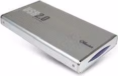 Box esterno per hard disk 2.5 pollici Hamlet IDE SATA USB 2.0 Dual Controller HXD2CCUU argento