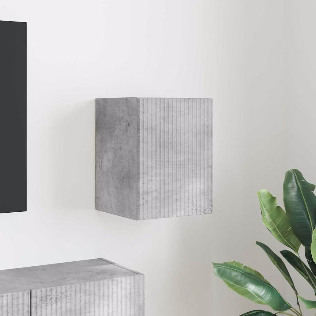 Mobile TV da parete vidaXL moderno in MDF Grigio, L 30 cm x P 31 cm x H 40 cm