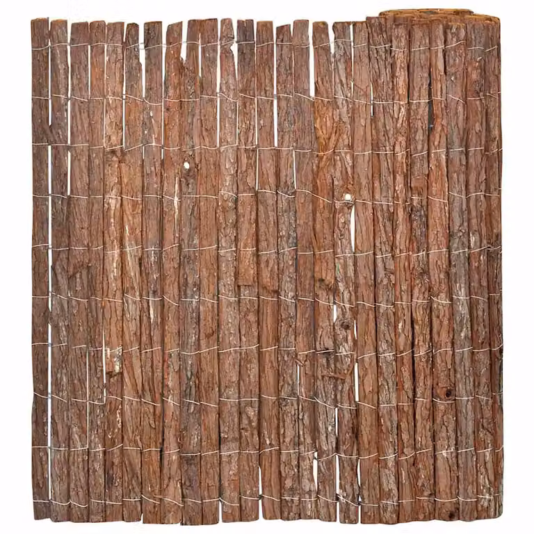 Recinzione in corteccia intrecciata vidaXL in legno marrone, H: 100 cm, L: 600 cm