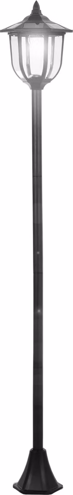 Fortuna Lai Lampada da giardino a LED 30/60 lumen, plastica nera, Ø26,5 x H177 cm, ideale per giardino e terrazza