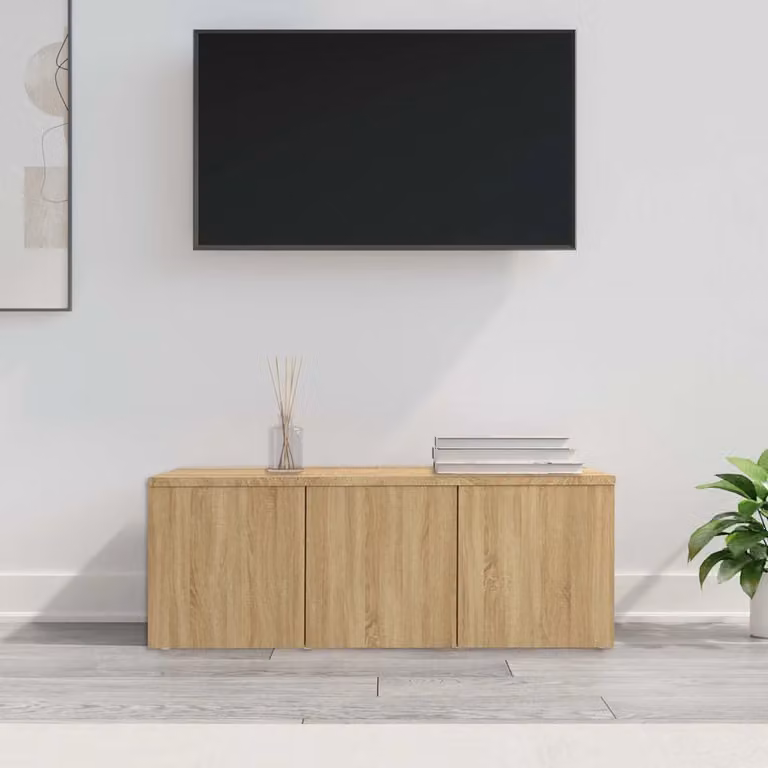 vidaXL Mobile Porta TV Rovere Sonoma Marrone in Legno Multistrato e MDF L 80 cm x P 34 cm x H 30 cm