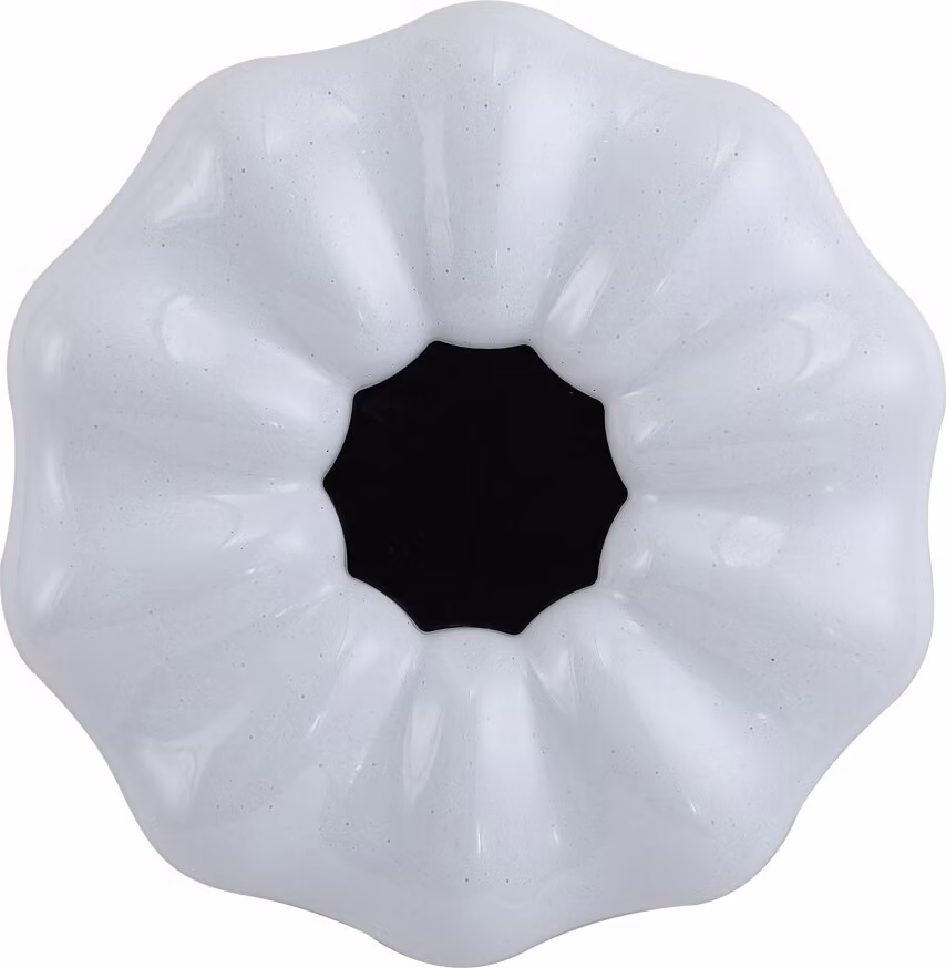 Plafond decorativo a soffitto per soggiorno camera da letto fiore bianco e nero rotondo Ø48cm colore neutro LED 48W SONIA Italux