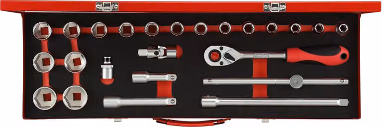 GEDORE red R69004024 Set di chiavi a bussola 1/2" 10-32mm 24 pezzi, 3300006
