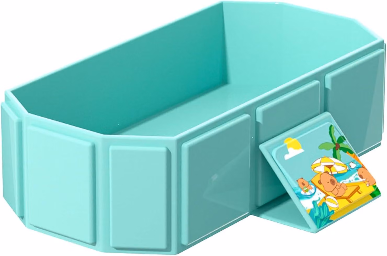 Vasca da bagno pieghevole, 75 x 45 x 25 cm, verde, realizzata in materiale composito in PVC, per uso domestico
