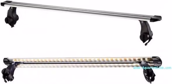 Barra LED Moderna da Parete in Alluminio 13W Colore Argento e Nero Lunghezza: 50 cm