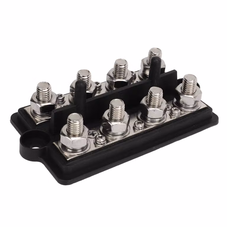 Sbarre, sbarre marine, sbarre di alimentazione, sbarre da 48 V, sbarre per camper, blocchi di alimentazione da 48 V, blocchi di distribuzione dell'alimentazione da 48 V, morsettiere della batteria