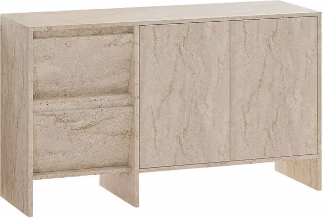 Credenza in legno "Laris 130" - 130 x 44 x 82 cm - Travertino