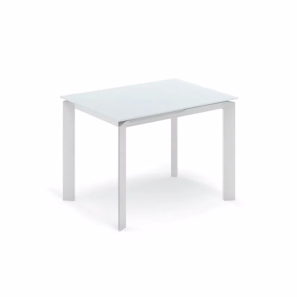 Tavolo da pranzo allungabile Function Duzzle in vetro temperato bianco lucido, L/P: 120-170 x 80 cm – 2