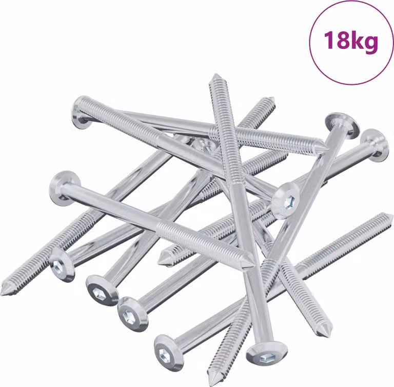 Vite 1000 pcs Argento M6 x 100 mm Acciaio