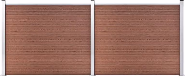 Maison Exclusive - Set di elementi per recinzione in WPC 353 x 146 cm, marrone