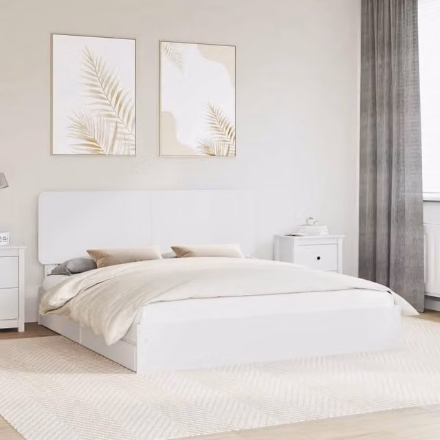 Letto con Contenitore Bianco 180 x 200 cm Legno ingegnerizzato 3412658