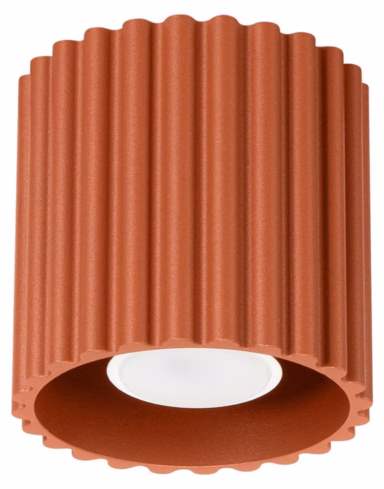 Lampada da soffitto AURA 1 rosso ocra GU10 1xGU10 10W alluminio 10x10x10cm Sollux Lighting