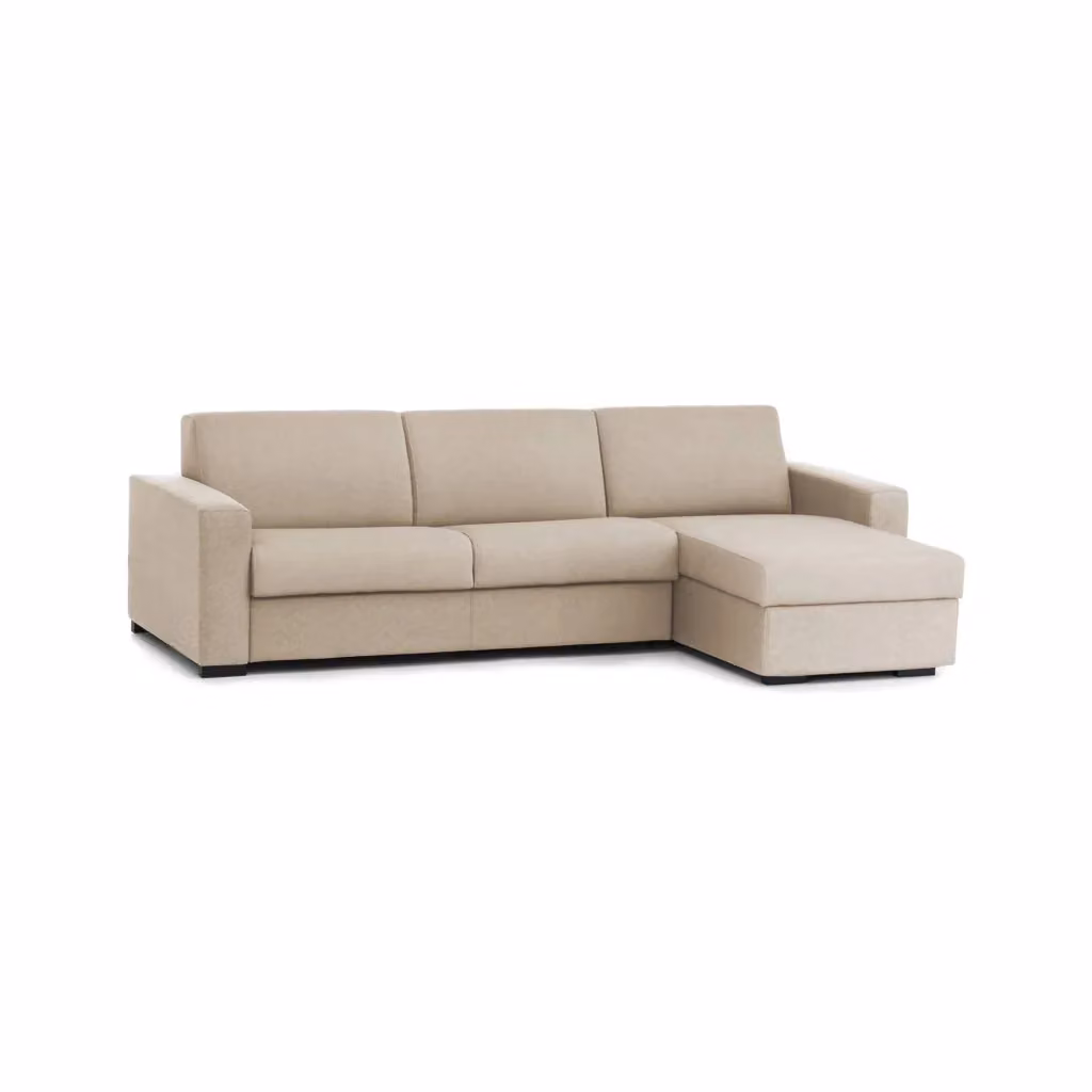 Divano Letto Allegria Talamo Italia con Penisola Sfoderabile, Design Moderno a L, Colore Beige, L/P/H: 260 x 95 x 90 cm – 2