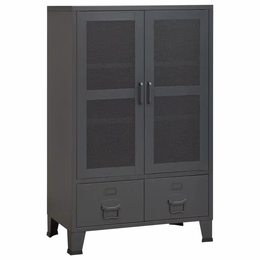 Classificatore Industriale MERCATOXL in Metallo Antracite con Ante in Vetro L/P/H: 70 x 40 x 115 cm – 2