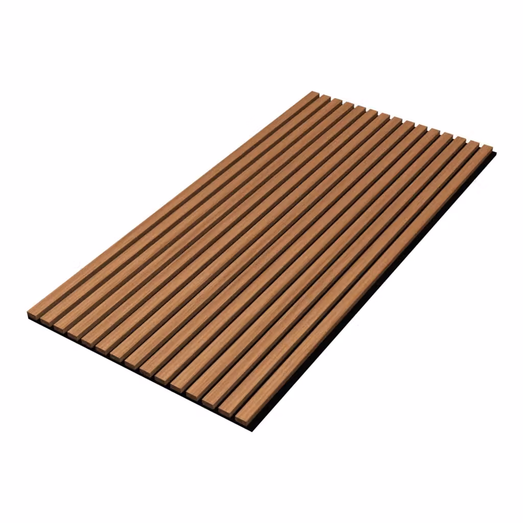 Set di 12 Pannelli Fonoassorbenti Decorativi con Effetto Legno Marrone NEU.HOLZ – 2