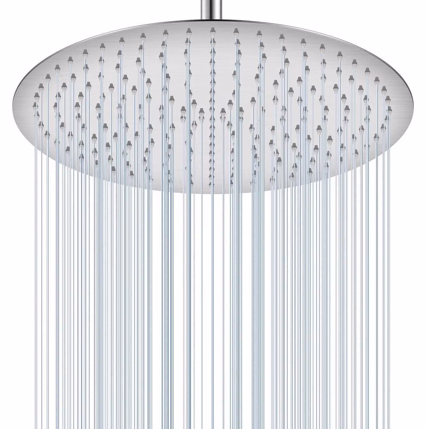 Doccia a soffitto, diametro 40 cm, finitura in nichel spazzolato, acciaio inossidabile 304, montaggio a soffitto, 230 ugelli, a basso consumo di acqua