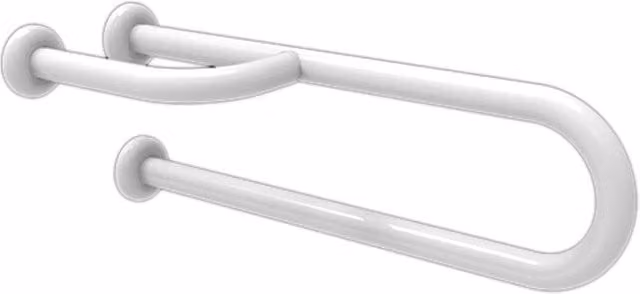 Maniglione fisso Goman bianco opaco con rinforzo universale per disabili e terza età, L: 60 cm