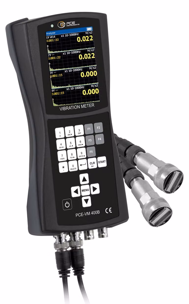 PCE Instruments: Misuratore di vibrazioni a 4 canali, modello PCE-VM 400B