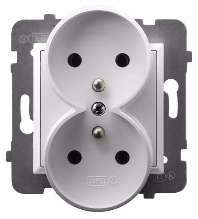 Ospel GP-2URZ/m/00, Bianco, IP20, 16 A, 71 mm, 45 mm, 71 mm