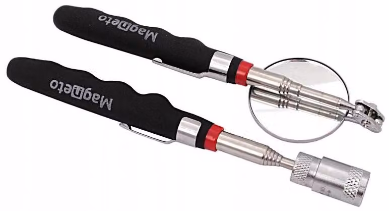 Morsetto per specchio di ispezione a LED con pinza magnetica