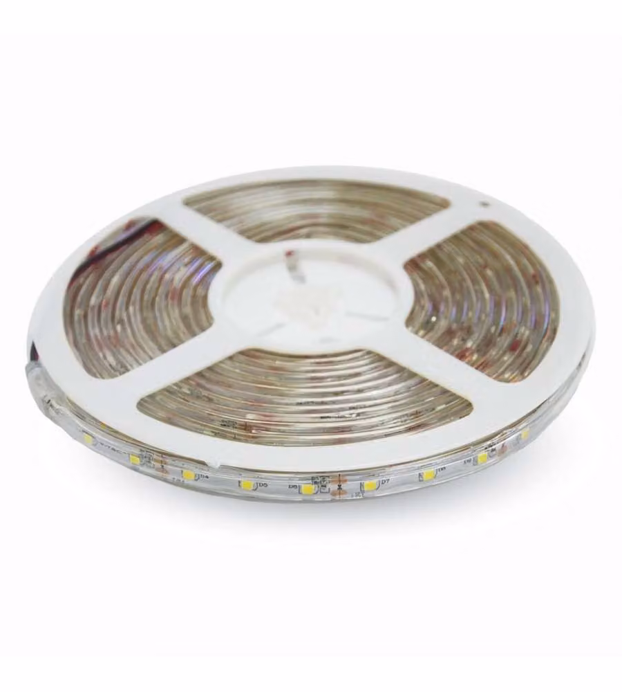 Strip LED SMD3528 3,6W/m 5m 60 LED/m Giallo 12V IP65 8mm