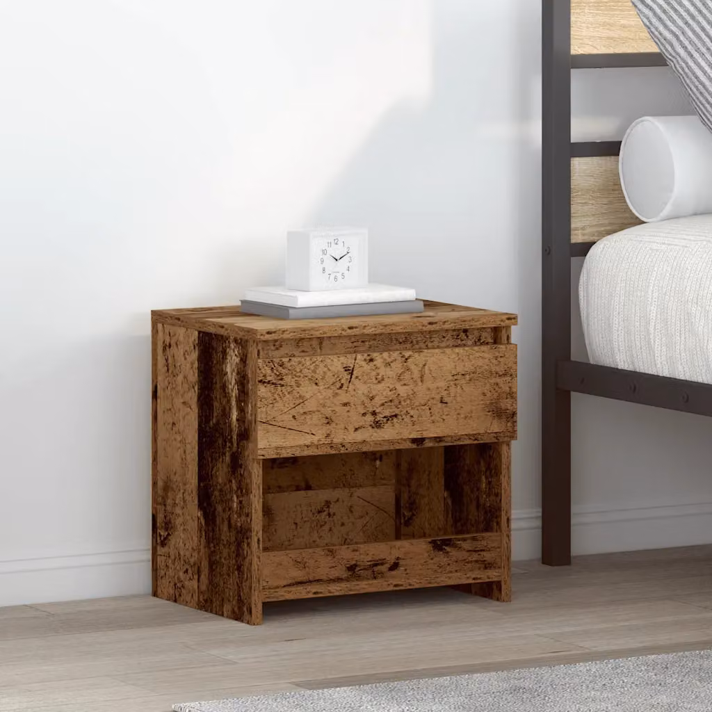 Comodino in legno stile classico vidaXL colore marrone L: 40 cm, P: 30 cm, H: 39 cm