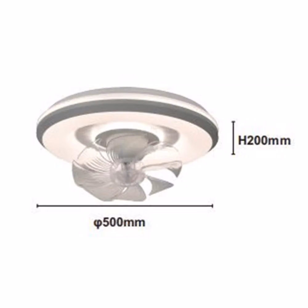 Plafoniera con Ventola LED Trade Shop Traesio Bianca per Soffitto con Luce Regolabile 3200K-6500K – 2