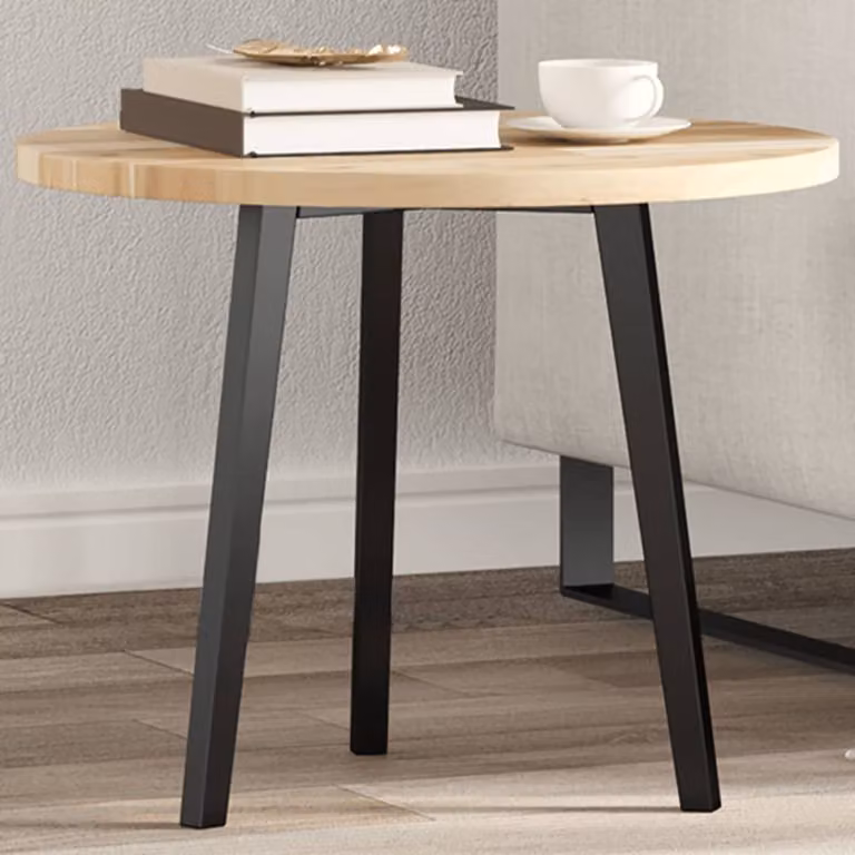 Piano Tavolo Rotondo in Legno di Acacia Marrone vidaXL Ø50 x 2 cm