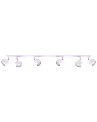 SOLLUX lighting Lampada da Soffitto - Lampadario in Acciaio - 6 Paralumi - Lampada LED - Bianco Oculare