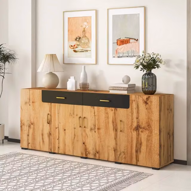 Credenza sideboard 208 x 39;5 x 80 cm in truciolare; colore marrone
