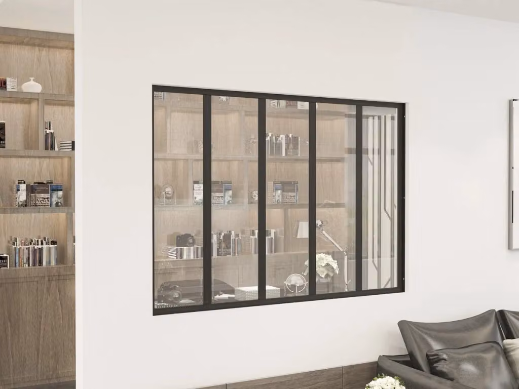 Tettoia per officina Panorama in alluminio e vetro Habitat et Jardin, L: 150 cm, P: 105 cm, colore Nero – 2