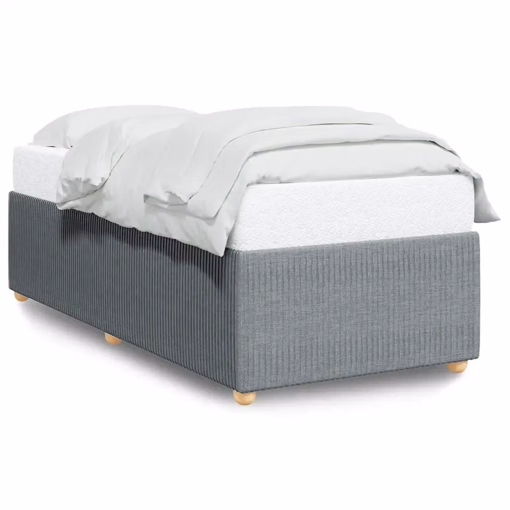 Giroletto VIDAXL senza materasso in tessuto grigio chiaro L/P/H: 90 x 200 cm – 2