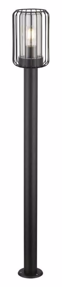 Rabalux Colonna da giardino nera Tarpa per lampadina E27 100cm 77108