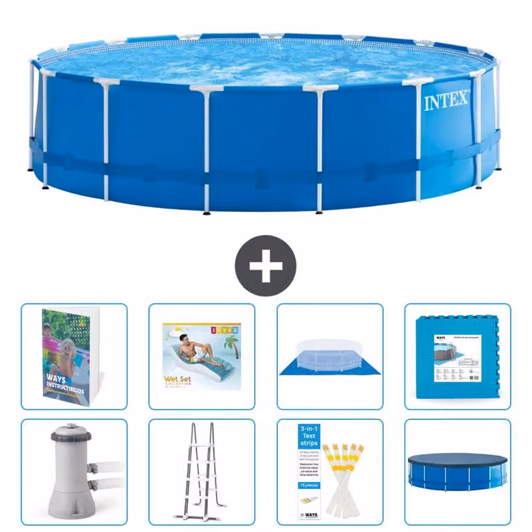 Piscina fuori terra a struttura - 457x122 cm - 7 pezzi - Modello S651