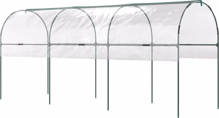Serra invernale con tetto ad arco, 400x123x171 cm