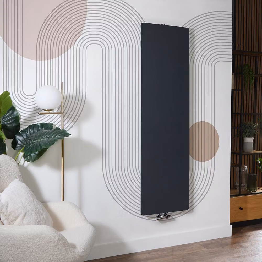 Radiatore Verticale Piatto Design Antracite 1800x500mm - Alta Resa - Stile Moderno
