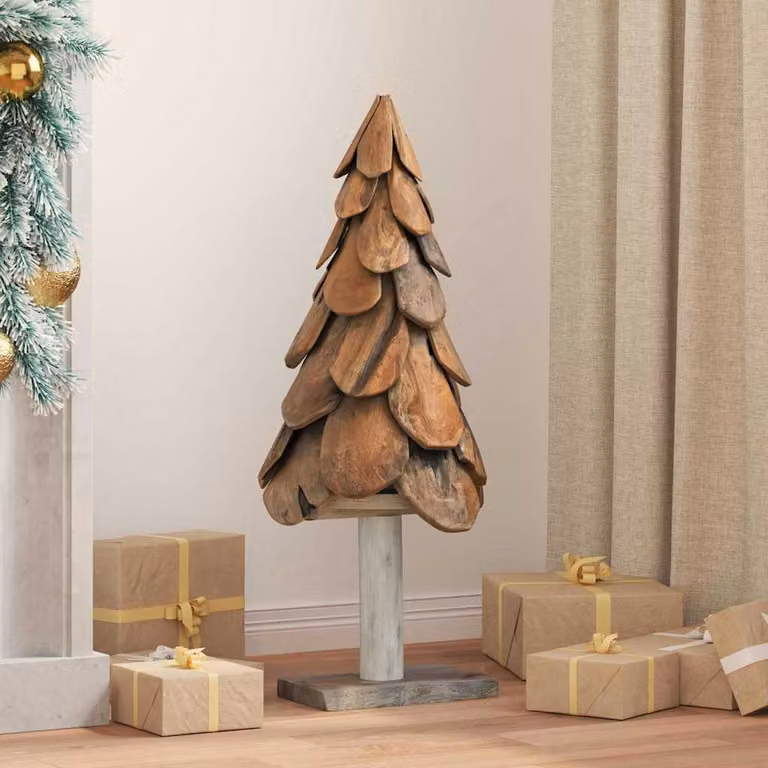Maison Exclusive - Albero di Natale marrone, 91 cm, in legno massello di teak
