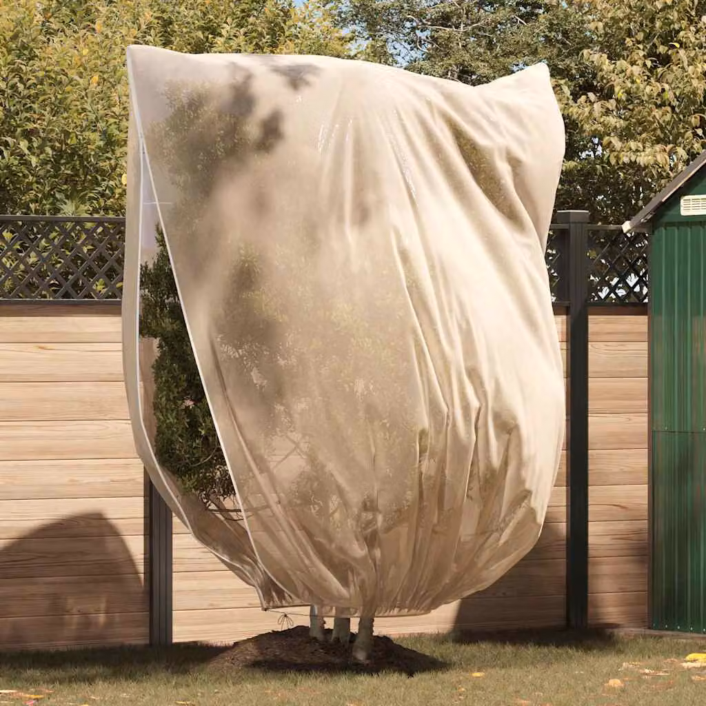 Copertura in fleece beige vidaXL per la protezione antigelo delle tue piante