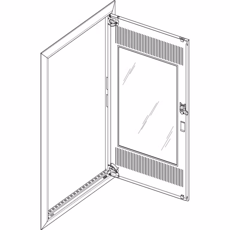 Cornice ABN + sportello centrale 2x6 per quadro di distribuzione da incasso, a 2 file GBRU26TM