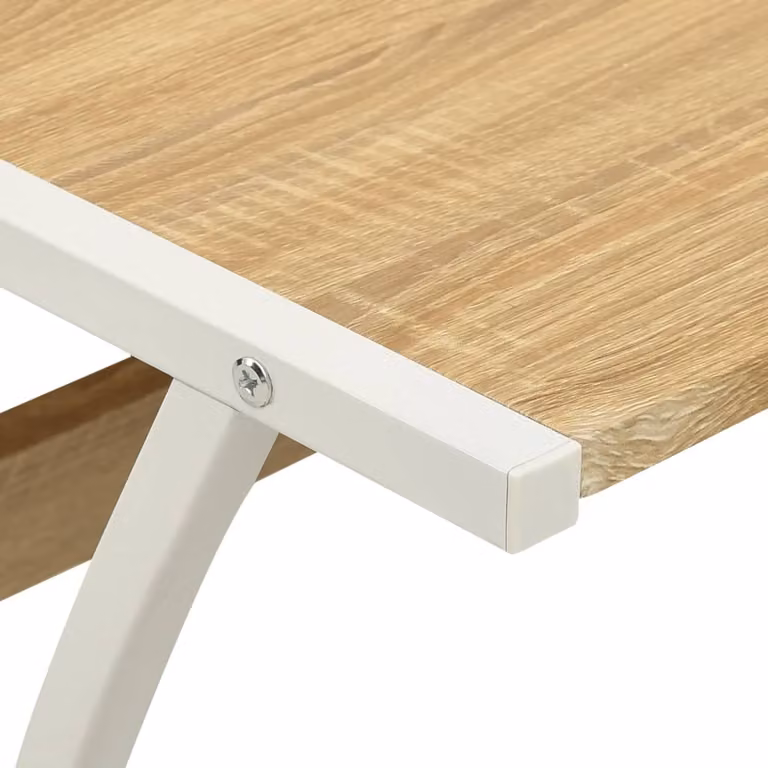 Scrivania angolare a L in rovere