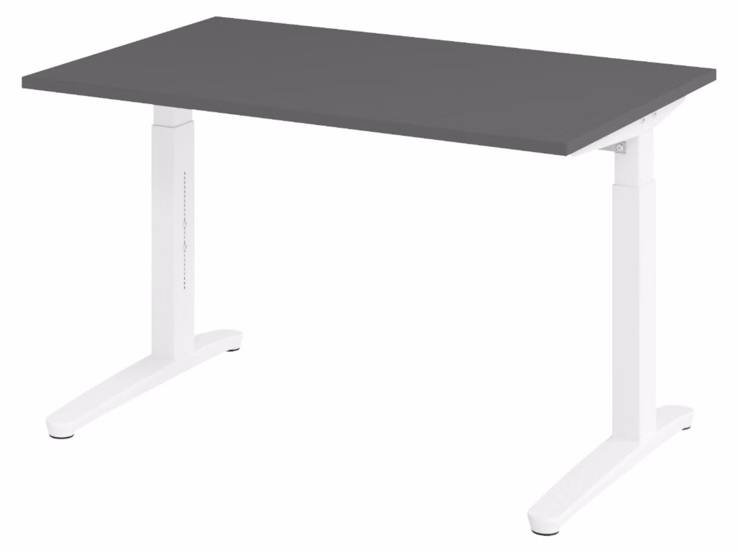 Scrivania bümö serie XB - Dimensioni: 120 x 80 cm, finitura: grafite, struttura: bianco