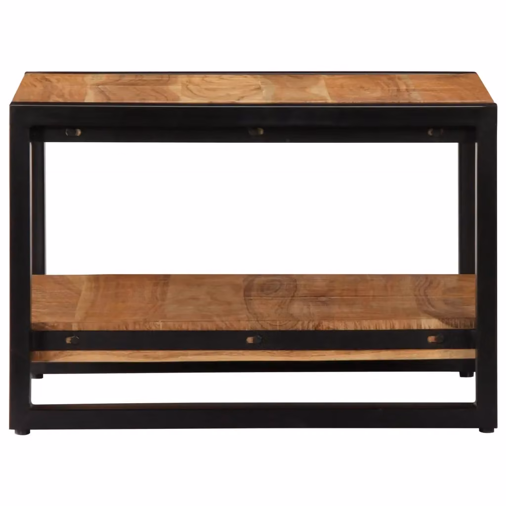Tavolino da salotto quadrato vidaXL in legno di acacia marrone L/P/H: 60 x 60 x 40 cm – 2