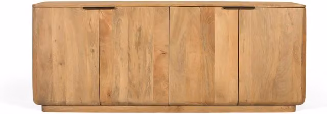 Credenza moderna Giner Y Colomer in legno di mango marrone con dettagli in metallo e finitura opaca – 1