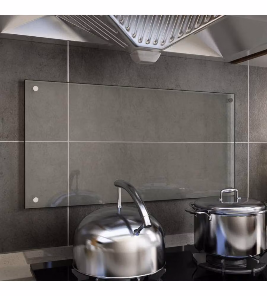Paraschizzi per Cucina vidaXL in Vetro Temperato Trasparente L: 80 cm, H: 40 cm – 2