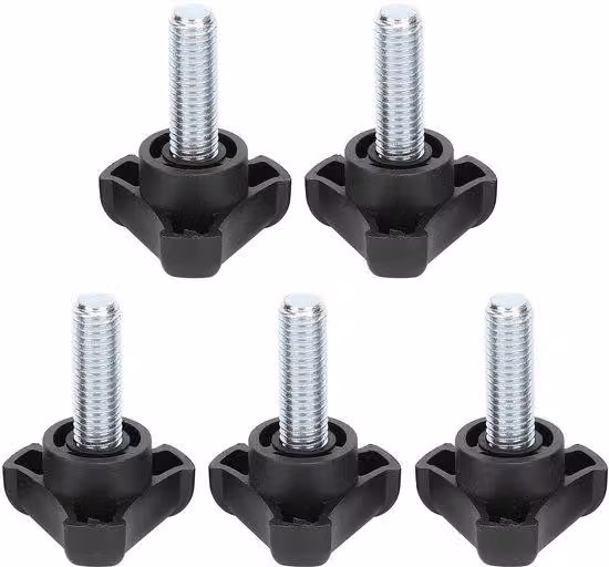 Set di cacciaviti in plastica con viti M10 - Tre impugnature in plastica triangolari - Lunghezza 30 mm - Confezione da 5 pezzi - Prodotto ecologico