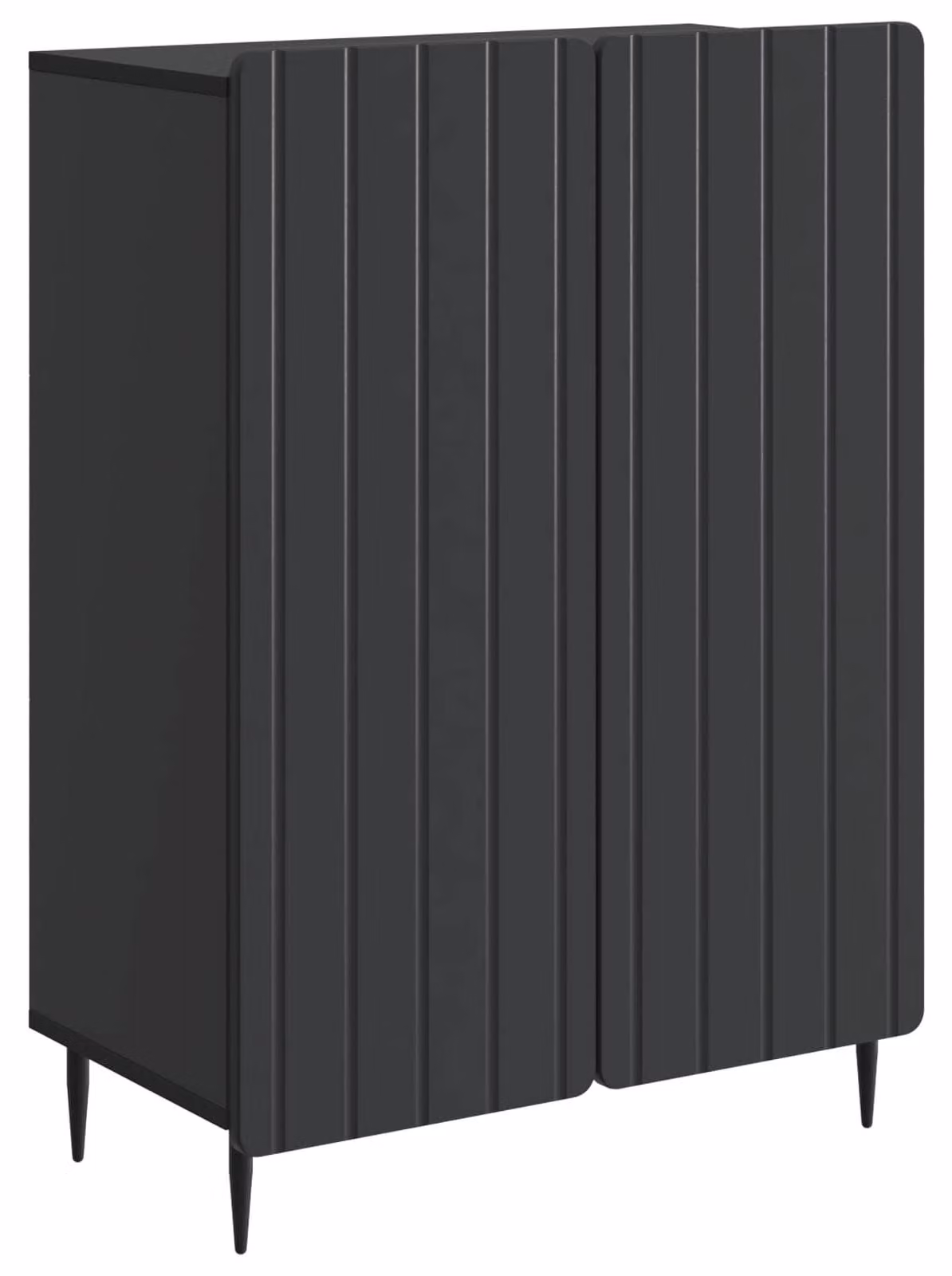 Credenza Nero 66 x 34,5 x 92 cm Legno ingegnerizzato
