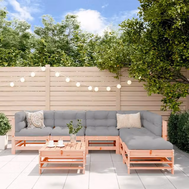 Set Salotto da Giardino 7 pz in Legno Massello di Douglas 3186443